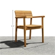 Curated Maison Riva Teak Outdoor Dining Stacking Armchair in Natural (Set of 4)
