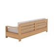 Curated Maison Lothair Teak Deep Seating Outdoor Sofa with Canvas Cushions Tan