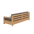 Curated Maison Lothair Teak Deep Seating Outdoor Sofa with Charcoal Cushions