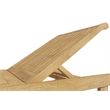 Curated Maison Edgard Reclining Teak Outdoor Sunlounger w/ Wheels and Cupholder