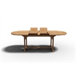 Curated Maison Amelie Outdoor Dining Table w/ Extension & Umbrella Hole Natural