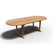 Curated Maison Amelie Outdoor Dining Table w/ Extension & Umbrella Hole Natural