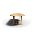 Curated Maison Amelie Outdoor Dining Table w/ Extension & Umbrella Hole Natural