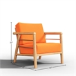 Curated Maison Daniele 4Pc Teak Outdoor Patio Deep Seating Set w/ Melon Cushions