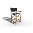 Curated Maison Directeur 5-Piece Counter Height Teak Outdoor Dining Set in Black