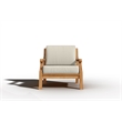 Curated Maison Adrien 4-PC Teak Outdoor Patio Deep Seating Set w/ Cushions Tan