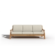 Curated Maison Adrien 4-PC Teak Outdoor Patio Deep Seating Set w/ Cushions Tan