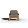 Curated Maison Adrien 4-Piece Teak Outdoor Patio Deep Seating Set with Charcoal