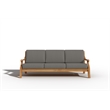 Curated Maison Adrien 4-Piece Teak Outdoor Patio Deep Seating Set with Charcoal