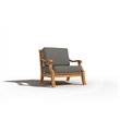 Curated Maison Adrien 4-Piece Teak Outdoor Patio Deep Seating Set with Charcoal