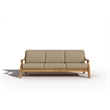 Curated Maison Adrien 4-Piece Teak Outdoor Patio Deep Seating Set with Fawn