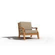 Curated Maison Adrien 4-Piece Teak Outdoor Patio Deep Seating Set with Fawn