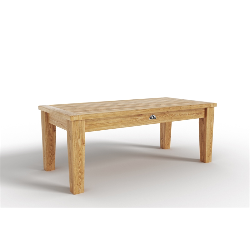 Curated Maison Adrien 4-Piece Teak Outdoor Patio Deep Seating Set with Fawn