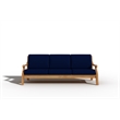 Curated Maison Adrien 4-Piece Teak Outdoor Patio Deep Seating Set with Navy