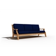 Curated Maison Adrien 4-Piece Teak Outdoor Patio Deep Seating Set with Navy