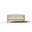 Curated Maison Leon 4-Piece Teak Outdoor Patio Deep Seating Set with Canvas