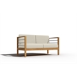 Curated Maison Leon 4-Piece Teak Outdoor Patio Deep Seating Set with Canvas