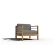 Curated Maison Leon 4-Piece Teak Outdoor Patio Deep Seating Set with Charcoal
