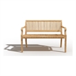 Curated Maison Clement 2-Person Teak Outdoor Bench in Natural