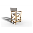 Curated Maison Directeur 5-Piece Counter Height Teak Outdoor Dining Set in Taupe