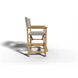 Curated Maison Directeur 5-Piece Counter Height Teak Outdoor Dining Set in Taupe