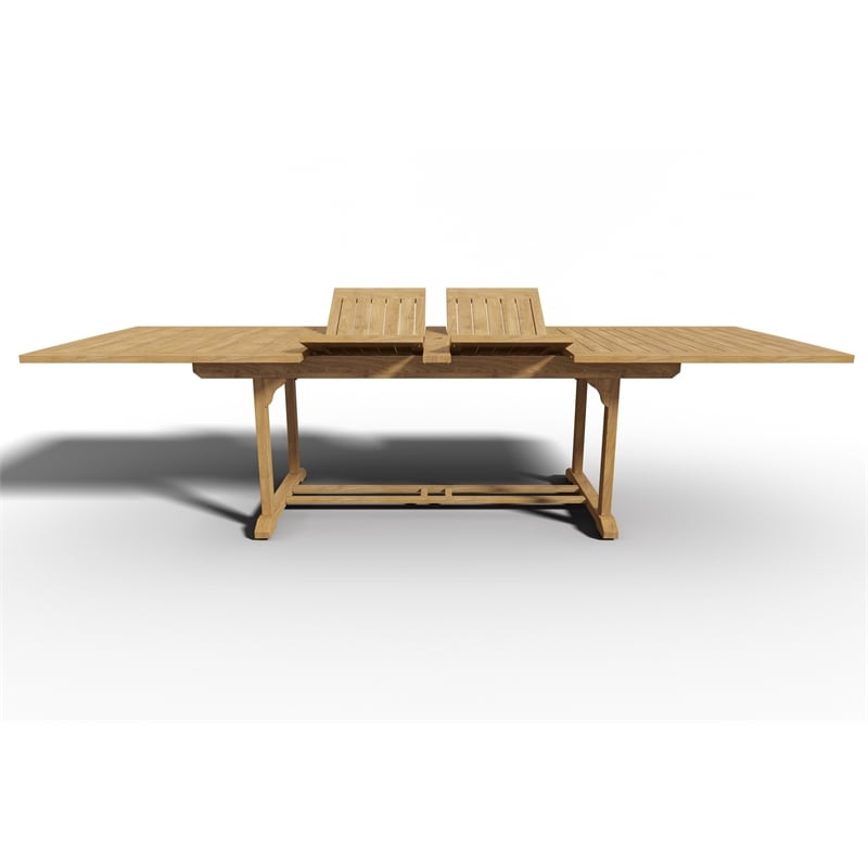 Curated Maison Florence 9-PC Teak Outdoor Dining Set with Extendable in Natural