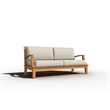 Curated Maison Eliane 4Pc Teak Outdoor Patio Deep Seating Set with Cushions Tan