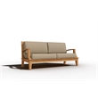 Curated Maison Eliane 4Pc Teak Outdoor Patio Deep Seating Set with Fawn