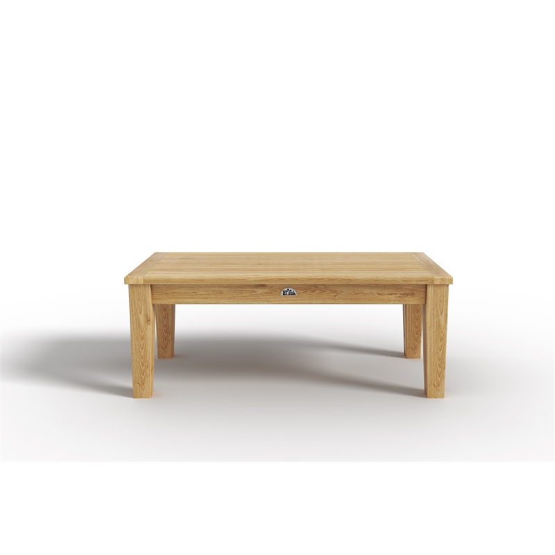 Curated Maison Eliane 4Pc Teak Outdoor Patio Deep Seating Set with Navy