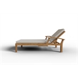 Curated Maison Delaine Outdoor Teak Reclining Sunlounger with in Tan