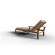 Curated Maison Delaine Outdoor Teak Reclining Sunlounger with in Tan