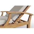 Curated Maison Delaine Outdoor Teak Reclining Sunlounger with in Tan