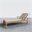 Curated Maison Delaine Outdoor Teak Reclining Sunlounger with in Tan