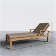 Curated Maison Delaine Outdoor Teak Reclining Sunlounger with Cushion In Fawn