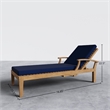 Curated Maison Delaine Outdoor Teak Reclining Sunlounger with Cushion In Navy