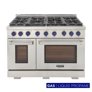 Kucht Professional 48&quot Stainless Steel Propane Gas Range in Blue/Silver