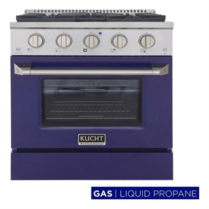 Kucht Professional 30&quot Stainless Steel Propane Gas Range in Blue/Silver