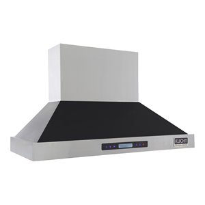 Kucht Professional 48&quot Stainless Steel Wall Mounted Range Hood in Black