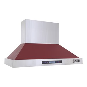 Kucht Professional 48&quot Stainless Steel Wall Mounted Range Hood in Red