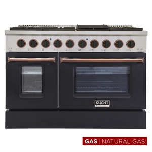 Kucht Professional 48&quot Stainless Steel Natural Gas Range in Rose Gold/Silver