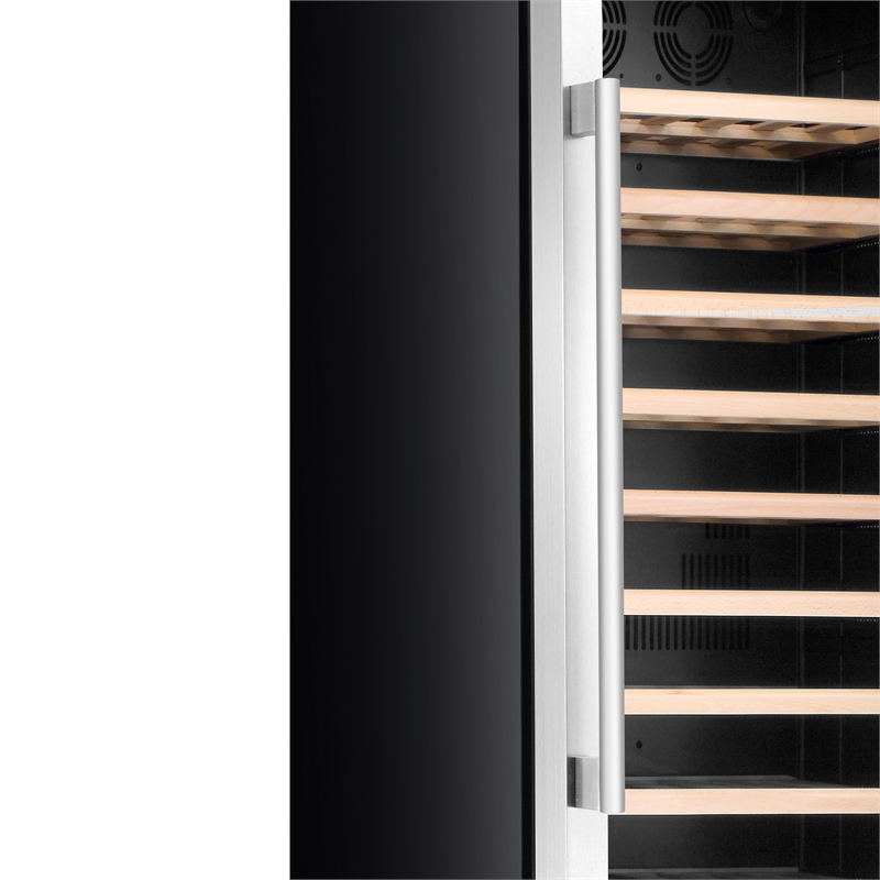 KUCHT 23.5 in. 108 Bottles - 100 Cans Wine & Beverage Cooler in Stainless Steel