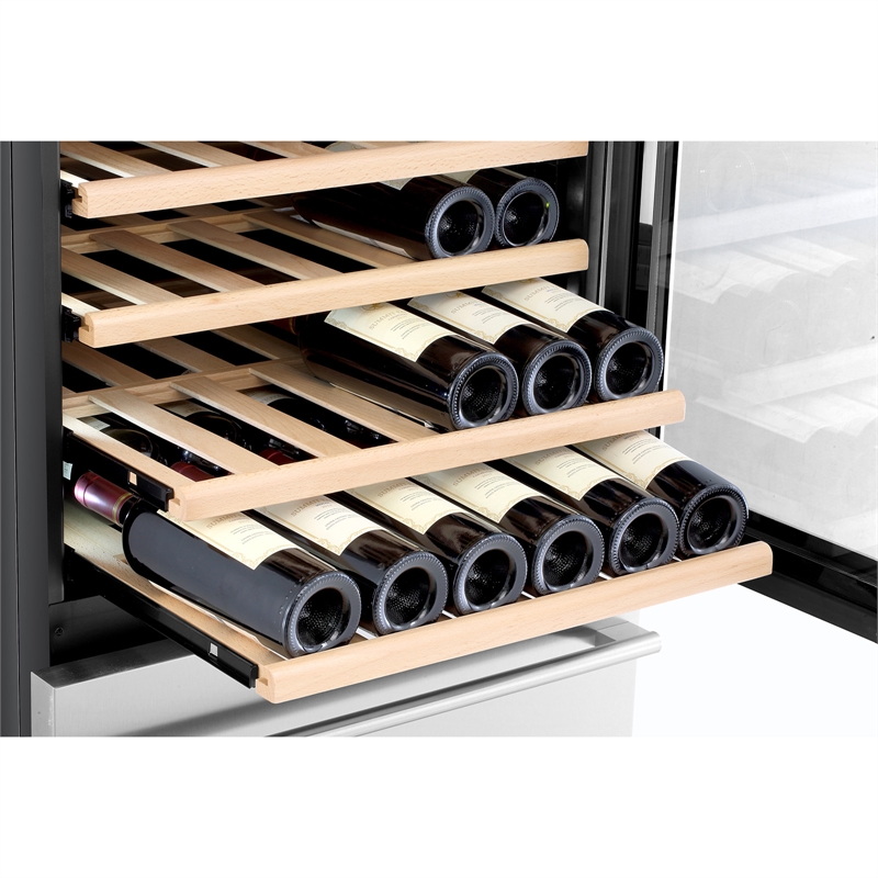 KUCHT 23.5 in. 108 Bottles - 100 Cans Wine & Beverage Cooler in Stainless Steel