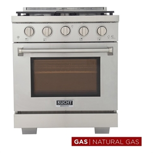 Professional 30-in Natural Gas Range in Stainless Steel with True Simmer Burners