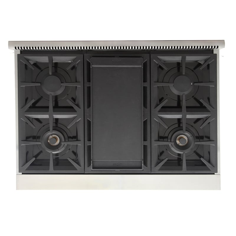 36 in. Natural Gas Range Top in Stainless Steel with Classic Silver Knobs