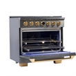 36 in. 5.2 cu. ft. Dual Fuel Range for Propane Gas in Dark Stainless.