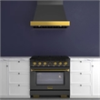 36 in. 5.2 cu. ft. Dual Fuel Range for Propane Gas in Dark Stainless.