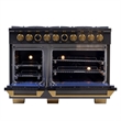 48 in. 8 Burners Dual Fuel Range for Propane Gas in Dark Stainless Steel