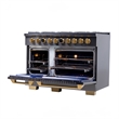 48 in. 8 Burners Dual Fuel Range for Propane Gas in Dark Stainless Steel