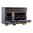 48 in. 8 Burners Dual Fuel Range for Propane Gas in Dark Stainless Steel