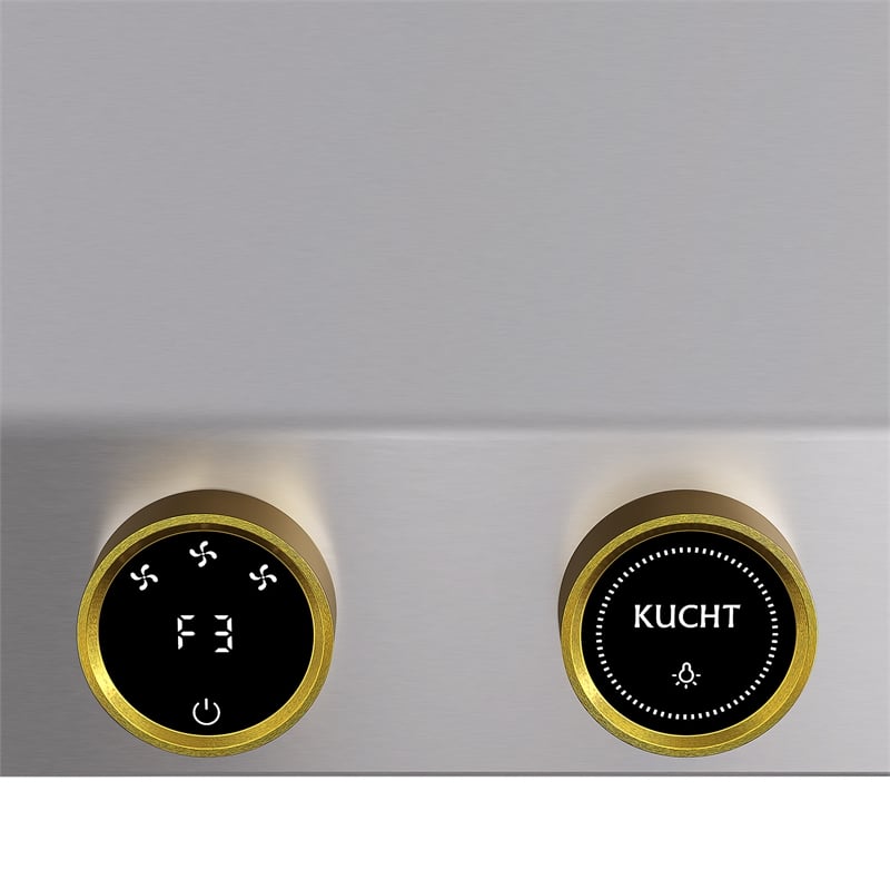 30 in. 900 CFM Under Cabinet Range Hood in Stainless Steel with Gold